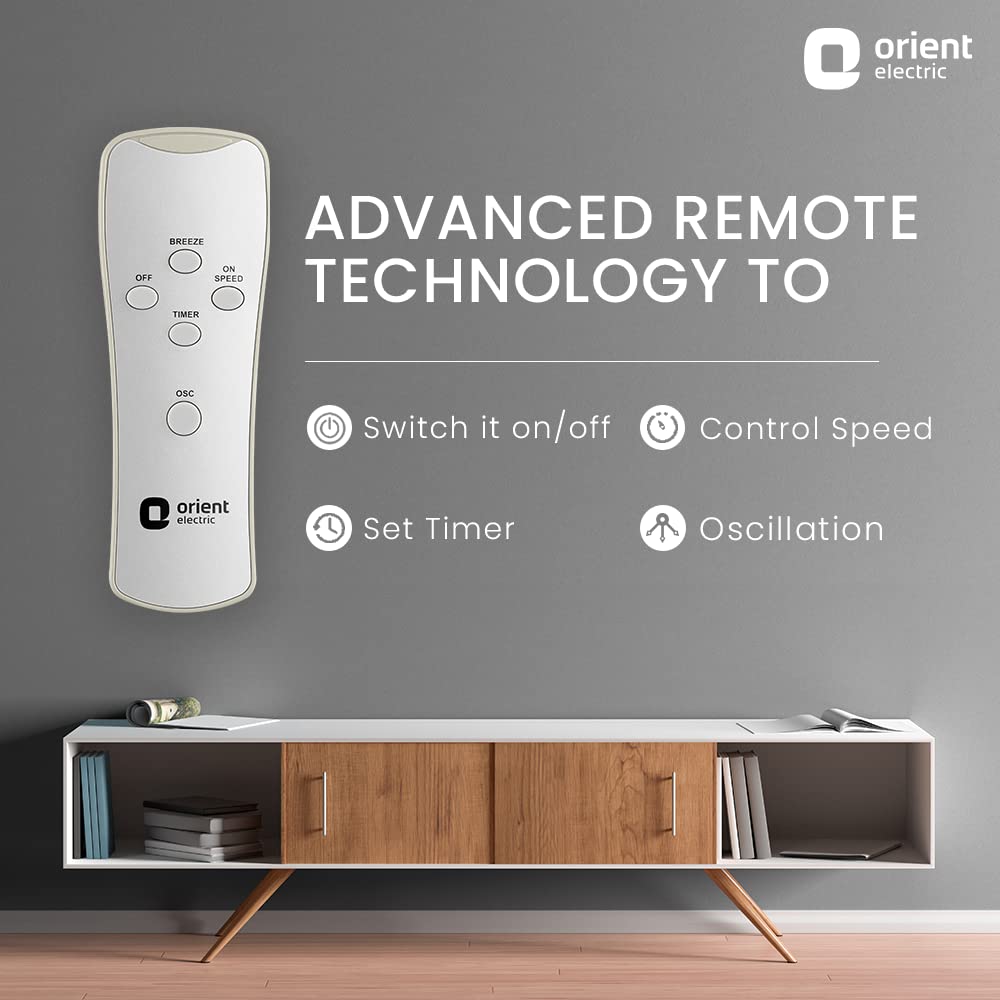 Orient Electric Wall-49: Remote Wall Fan | 1330 RPM Motor | Tilt & Oscillation | Remote Speed Control | 2-Year Warranty.