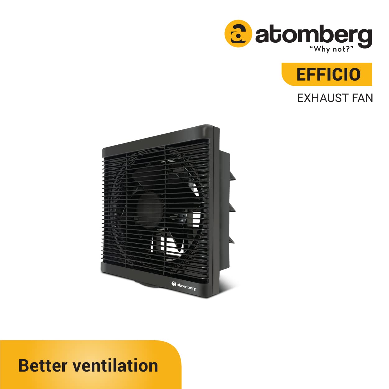 atomberg Efficio Exhaust Fan (150mm) with BLDC Motor | Easy to Clean | 1+1 Year Warranty