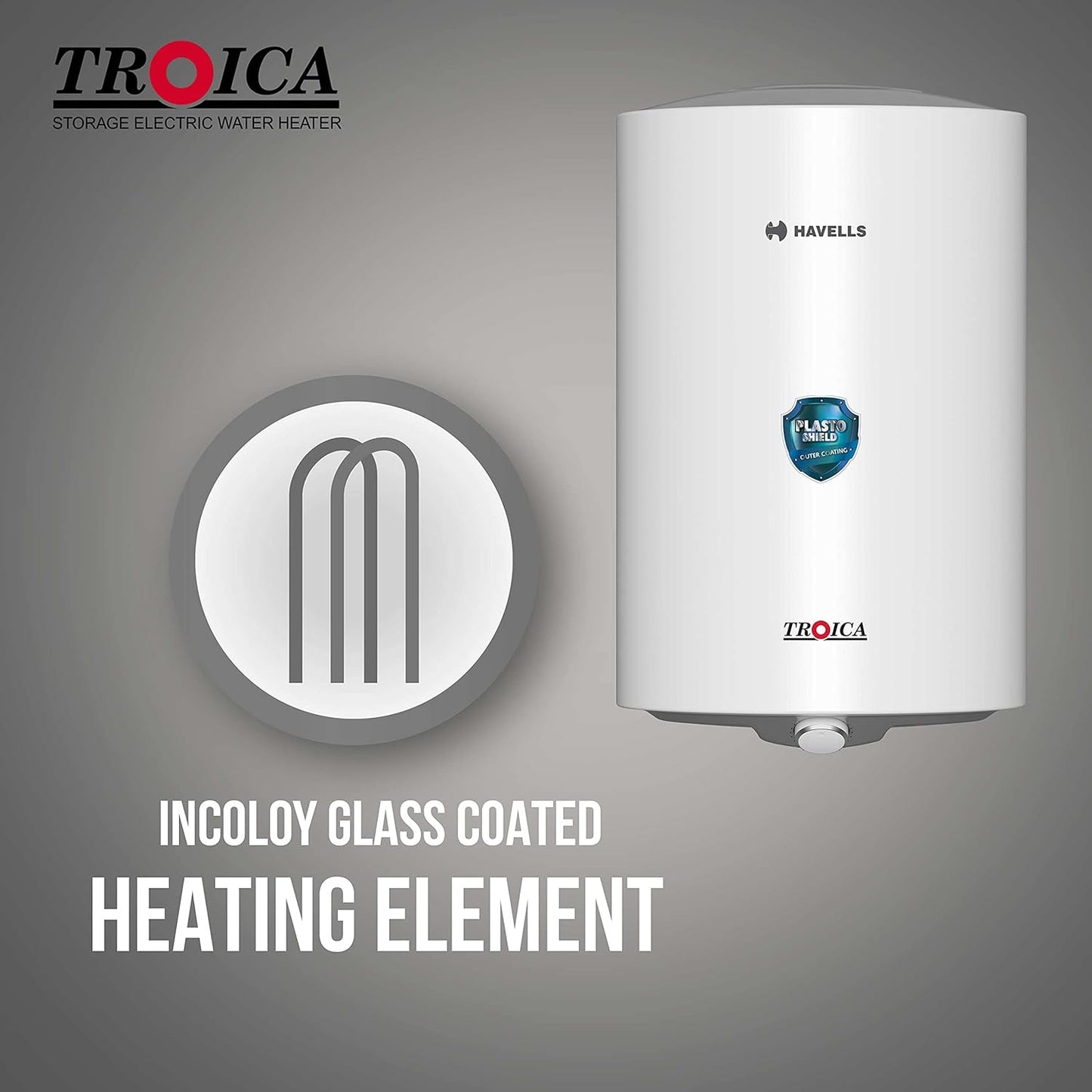 Havells Troica Vertical Storage Water Heater (Geyser), 4 star