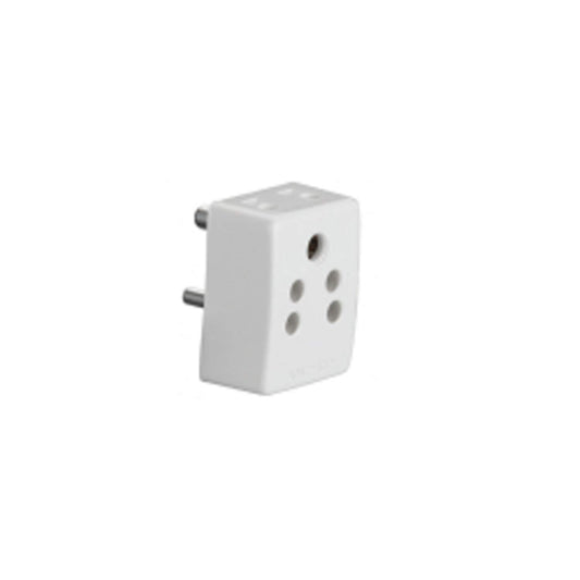 Anchor by Panasonic 3 Pin Multiplug Adapter Socket | 3 Pin Socket (White)